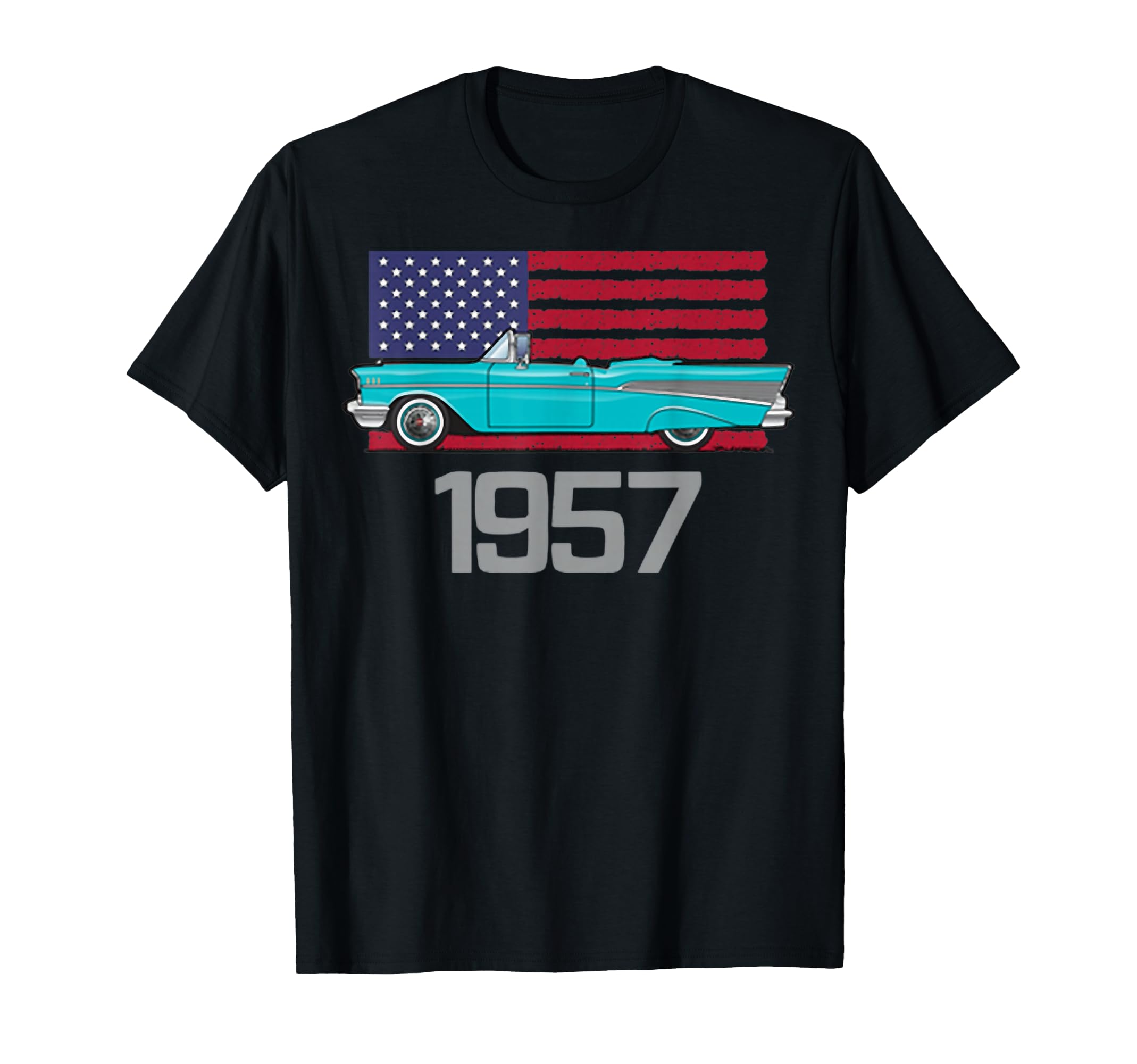 1957 57 Bel Air 50S Silhouette Old T-Shirt - Fun Novelty Design for Adults - T-Shirt, Sweatshirt, Hoodie