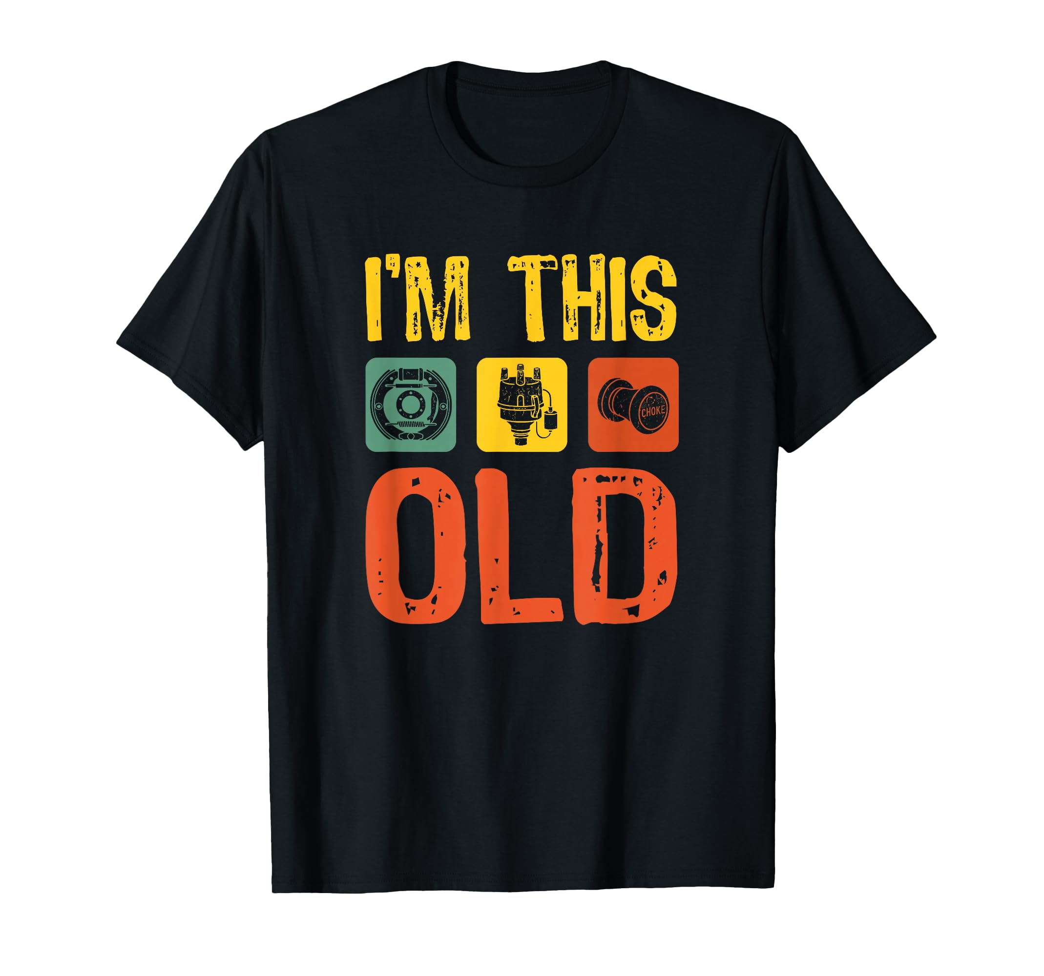 Im This Old Funny Car Parts Mechanic T-Shirt - Minimalist Print for Adults - T-Shirt, Sweatshirt, Hoodie