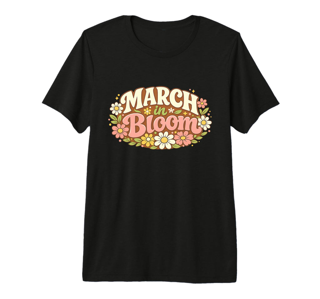 March Bloom Floral Soft Pastel Spring T-Shirt - Minimalist Print Unisex - T-Shirt, Sweatshirt, Hoodie
