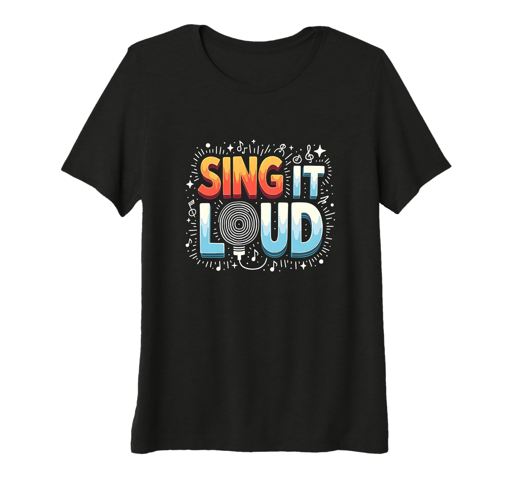 Sing It Loud Vibrant Music Lovers T-Shirt - Custom Art Print for Adults - T-Shirt, Sweatshirt, Hoodie