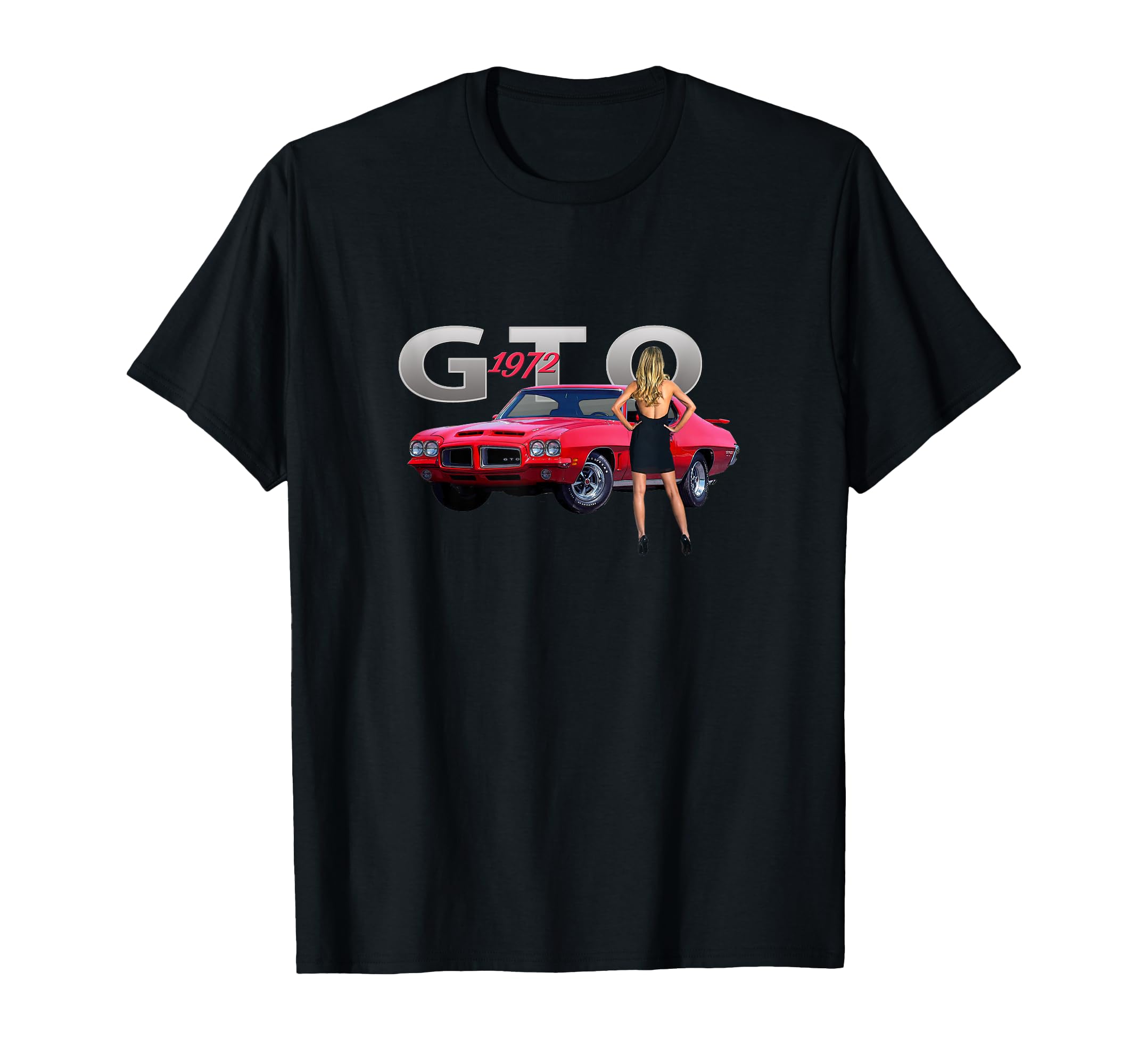 1972 Gto Red American Muscle Cars T-Shirt - Streetwear Style for Adults - T-Shirt, Sweatshirt, Hoodie