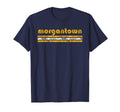 Morgantown West Virginia Three Stripe T-Shirt - Minimalist Print Men Women - T-Shirt, Sweatshirt, Hoodie