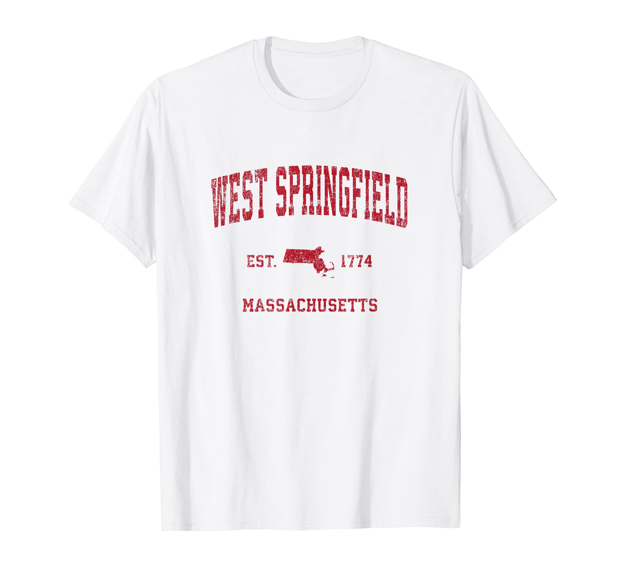 West Springfield Massachusetts Ma Sports T-Shirt - Minimalist Print Unisex - T-Shirt, Sweatshirt, Hoodie