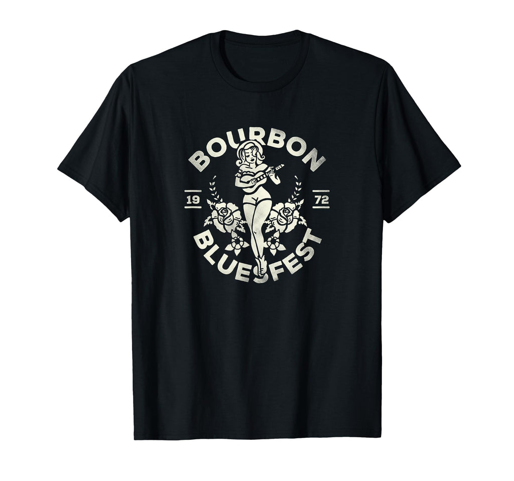 Bourbon Bluesfest 1972 Pinup T-Shirt - Casual Everyday Wear Men Women - T-Shirt, Sweatshirt, Hoodie