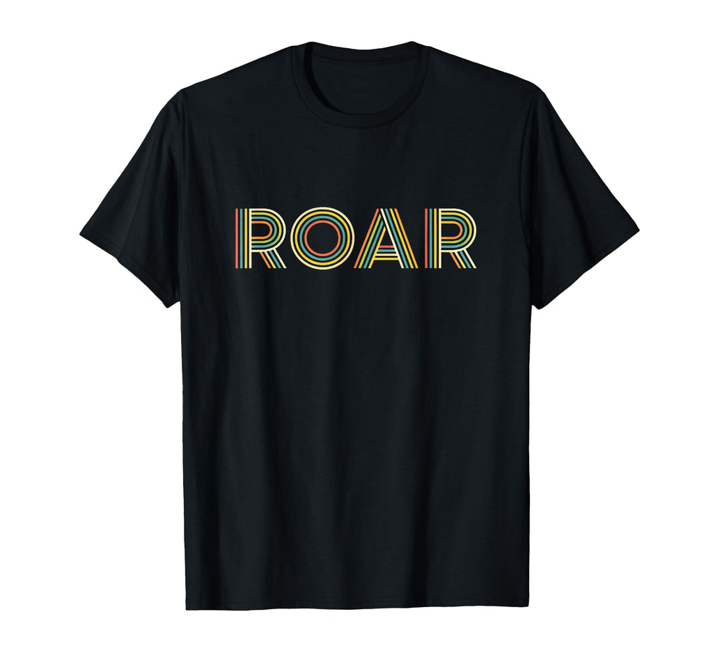 Expressive Roar Striped Typography T-Shirt - Casual Everyday Wear Unisex - T-Shirt, Sweatshirt, Hoodie
