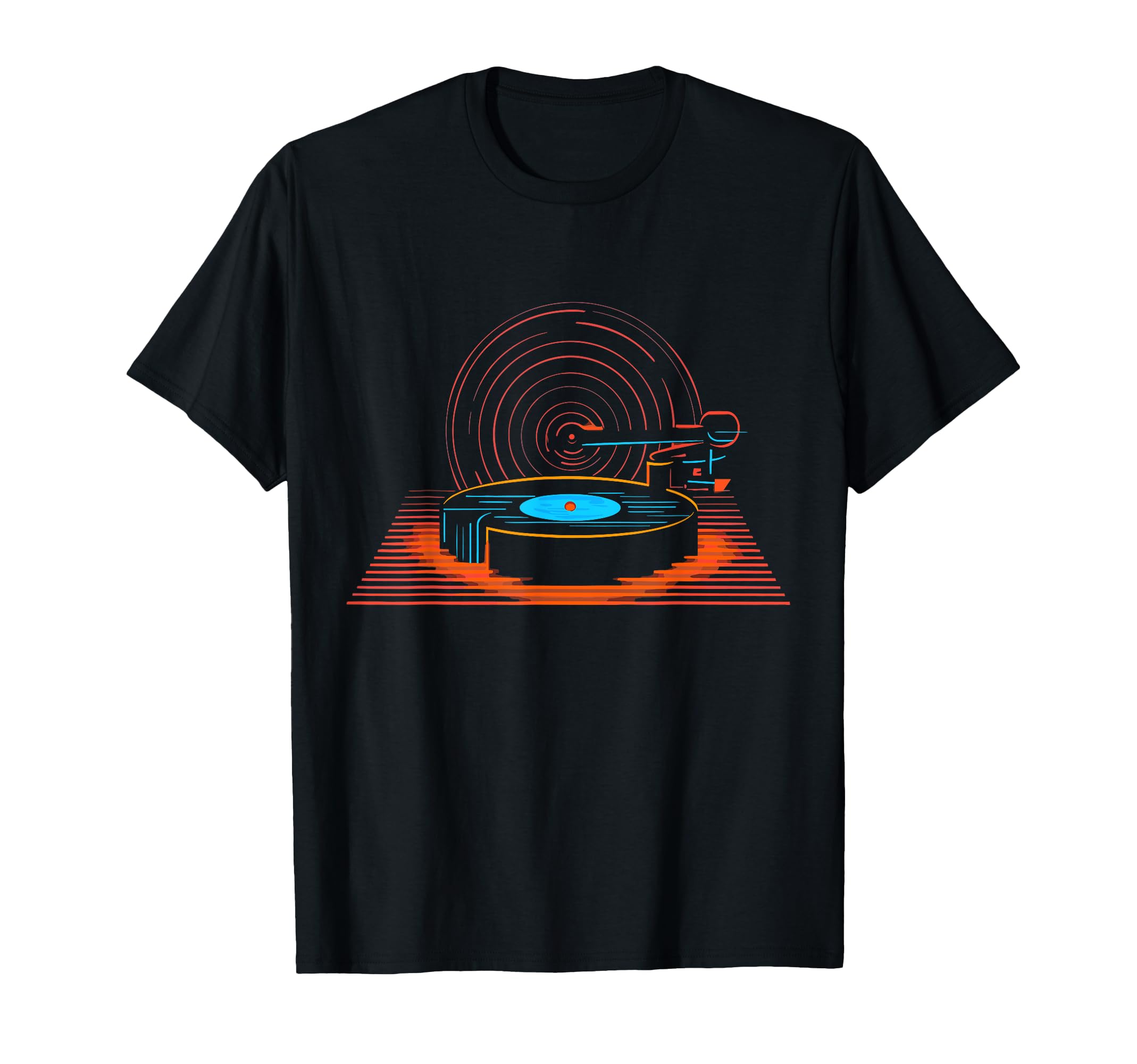 Turntable Vinyl Record Player Sketch T-Shirt - Custom Art Print Men Women - T-Shirt, Sweatshirt, Hoodie