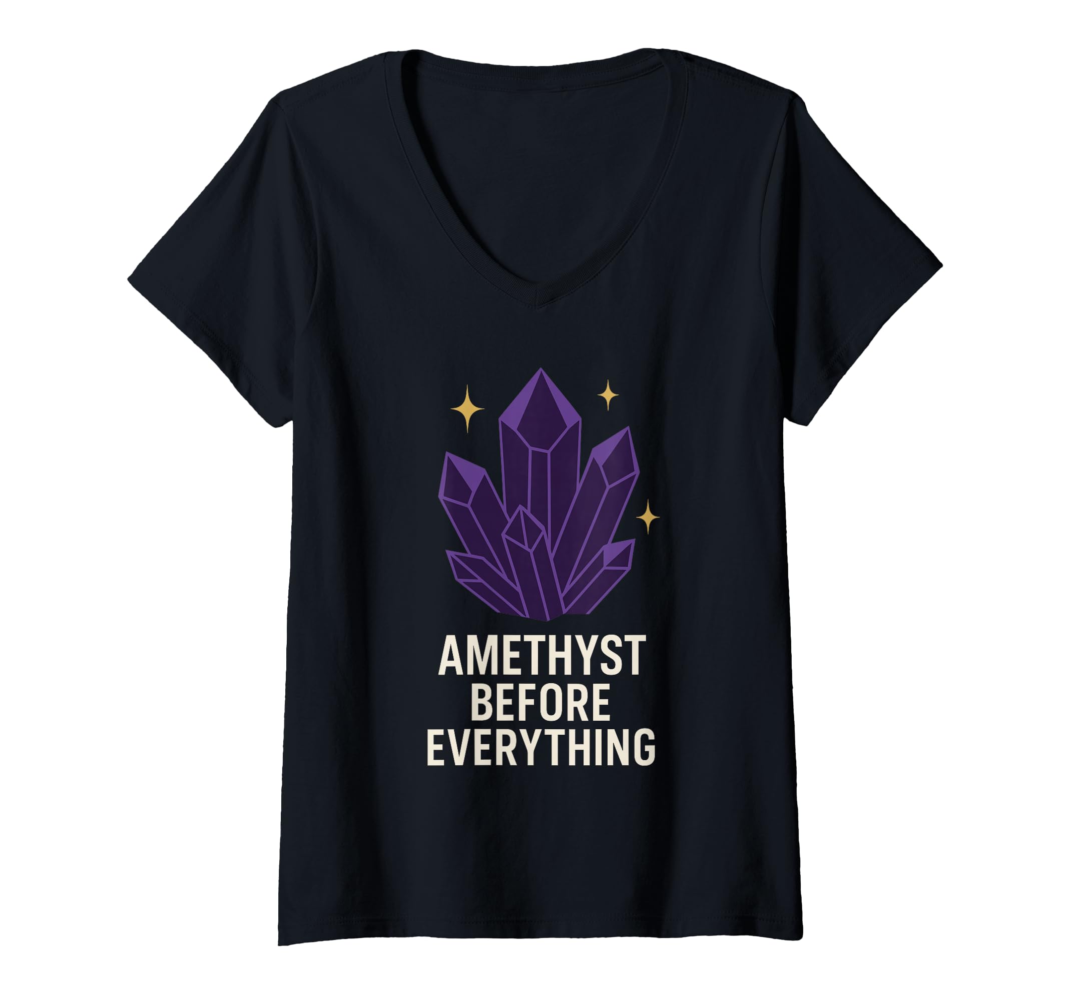 Womens Amethyst Addict Healing Crystal T-Shirt - Trendy Graphic Unisex - T-Shirt, Sweatshirt, Hoodie