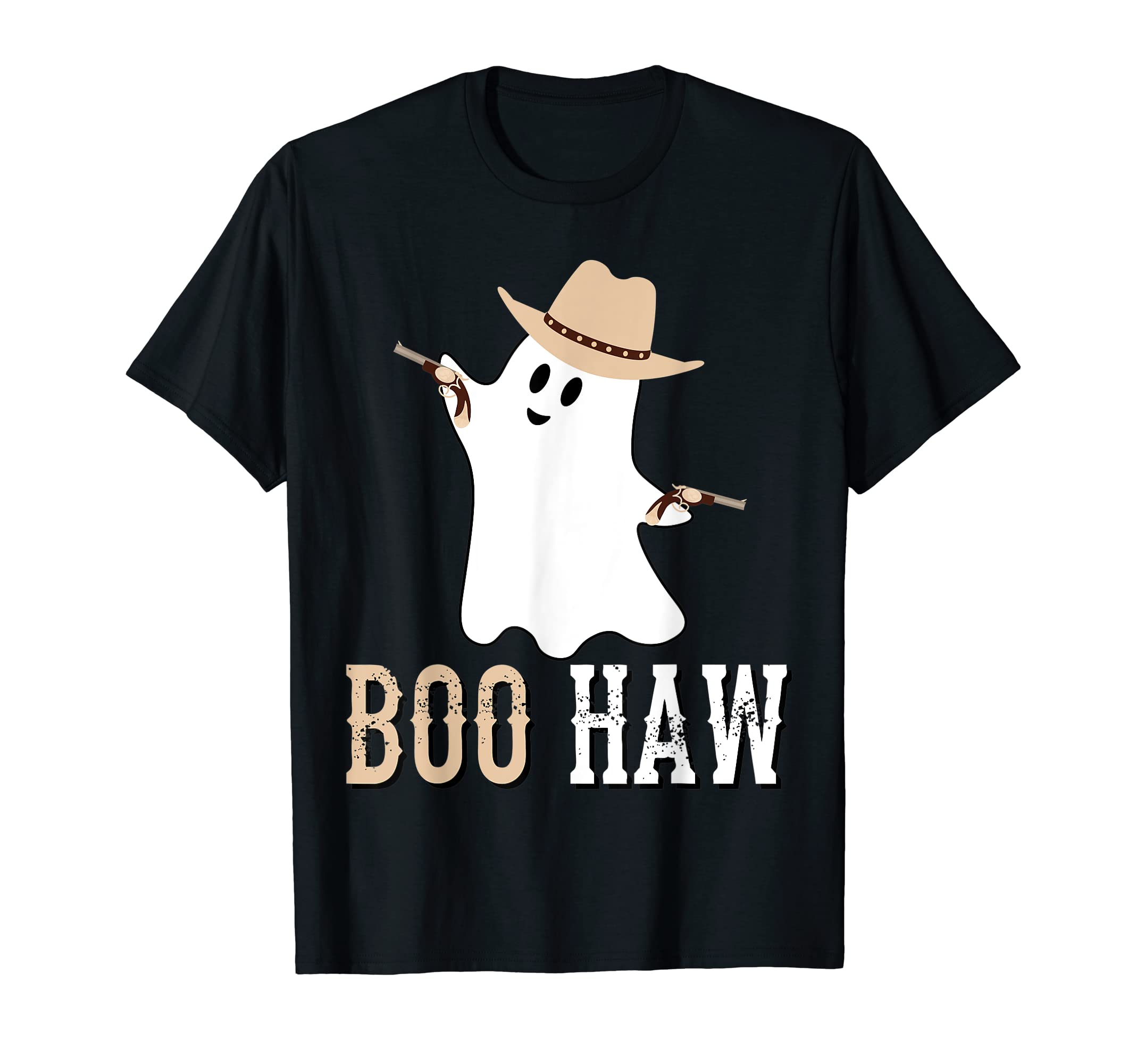 Boo Haw Ghost Autumn Western Cowboy T-Shirt - Unique Graphic for Adults - T-Shirt, Sweatshirt, Hoodie