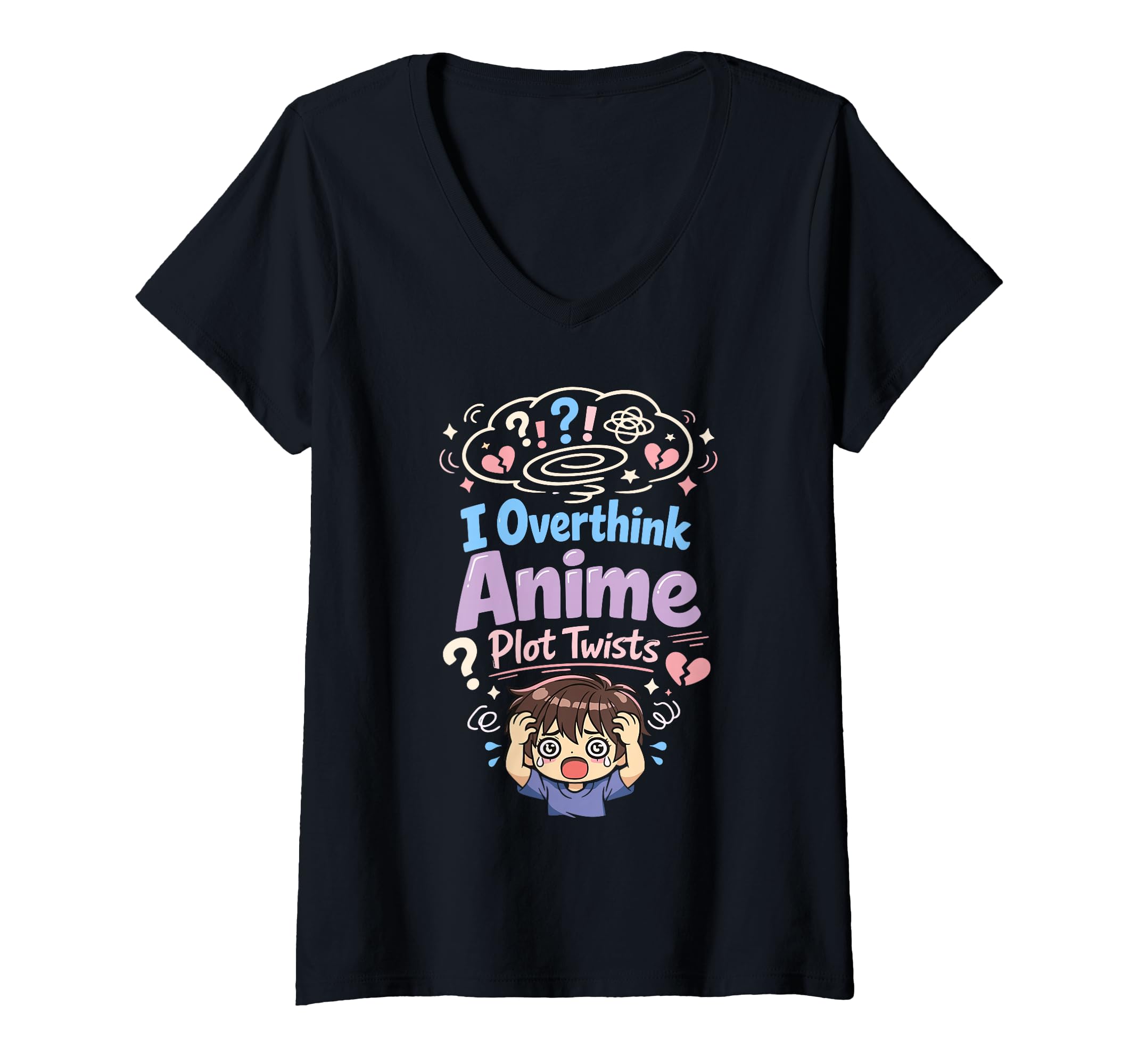 Womens Anime Anxiety Overthinking Weeb T-Shirt - Streetwear Style Unisex - T-Shirt, Sweatshirt, Hoodie