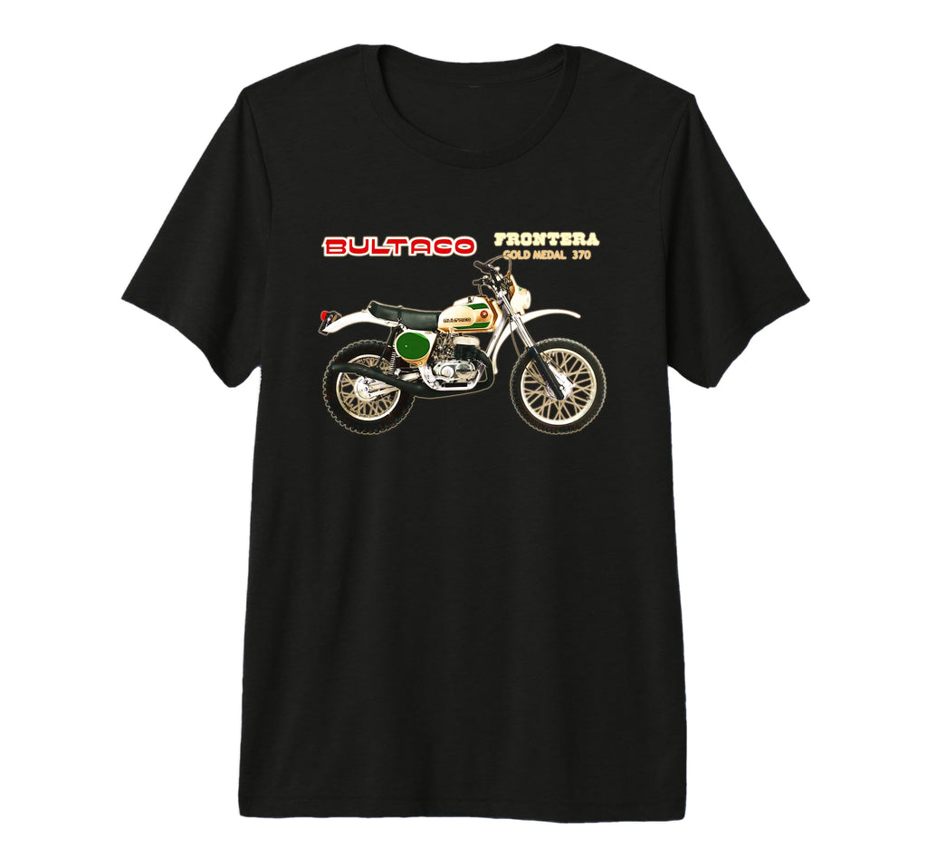 Bultaco Motorcycle Frontera Gold Medal 350 T-Shirt - Graphic Print Unisex - T-Shirt, Sweatshirt, Hoodie