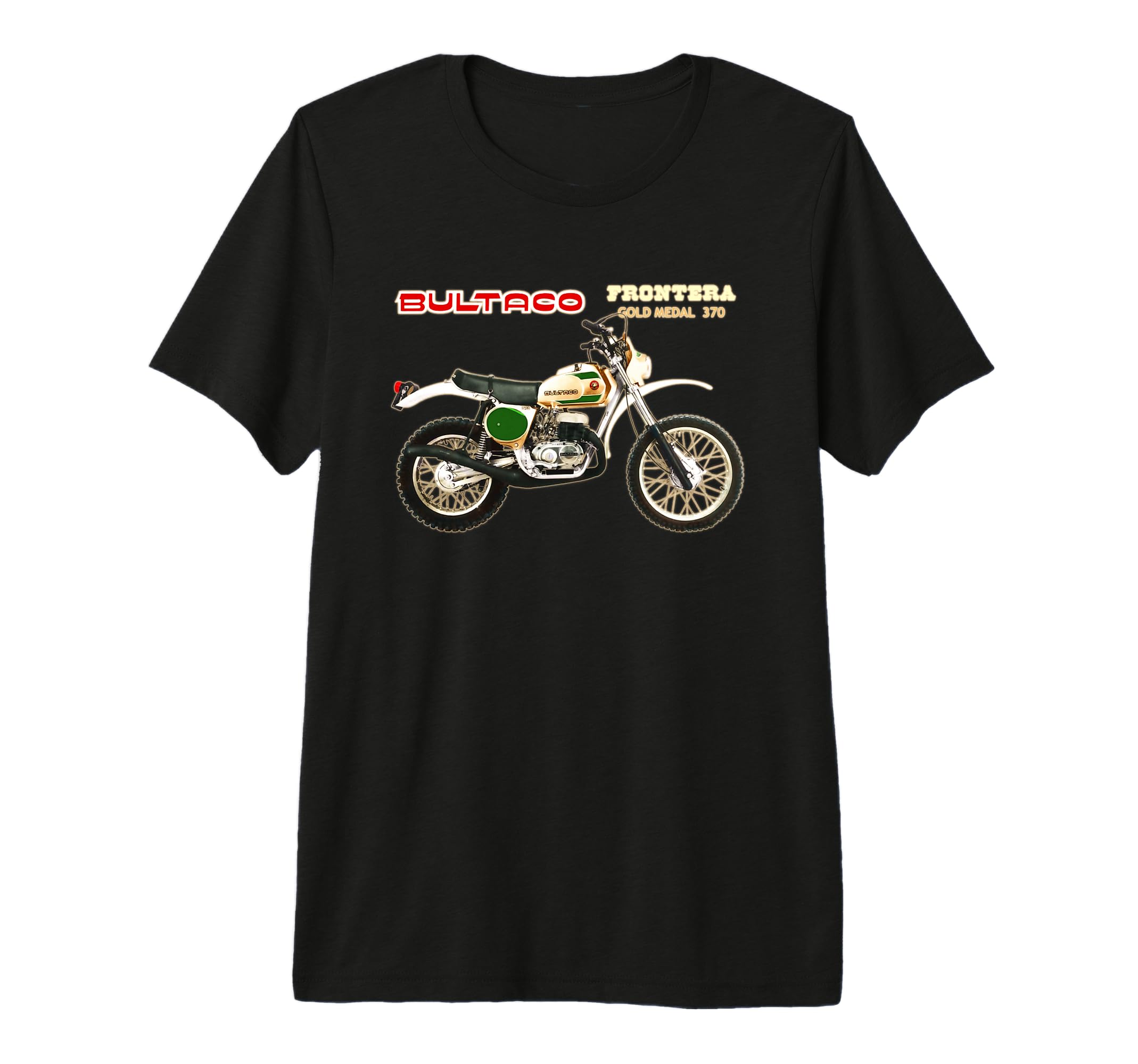 Bultaco Motorcycle Frontera Gold Medal 350 T-Shirt - Graphic Print Unisex - T-Shirt, Sweatshirt, Hoodie