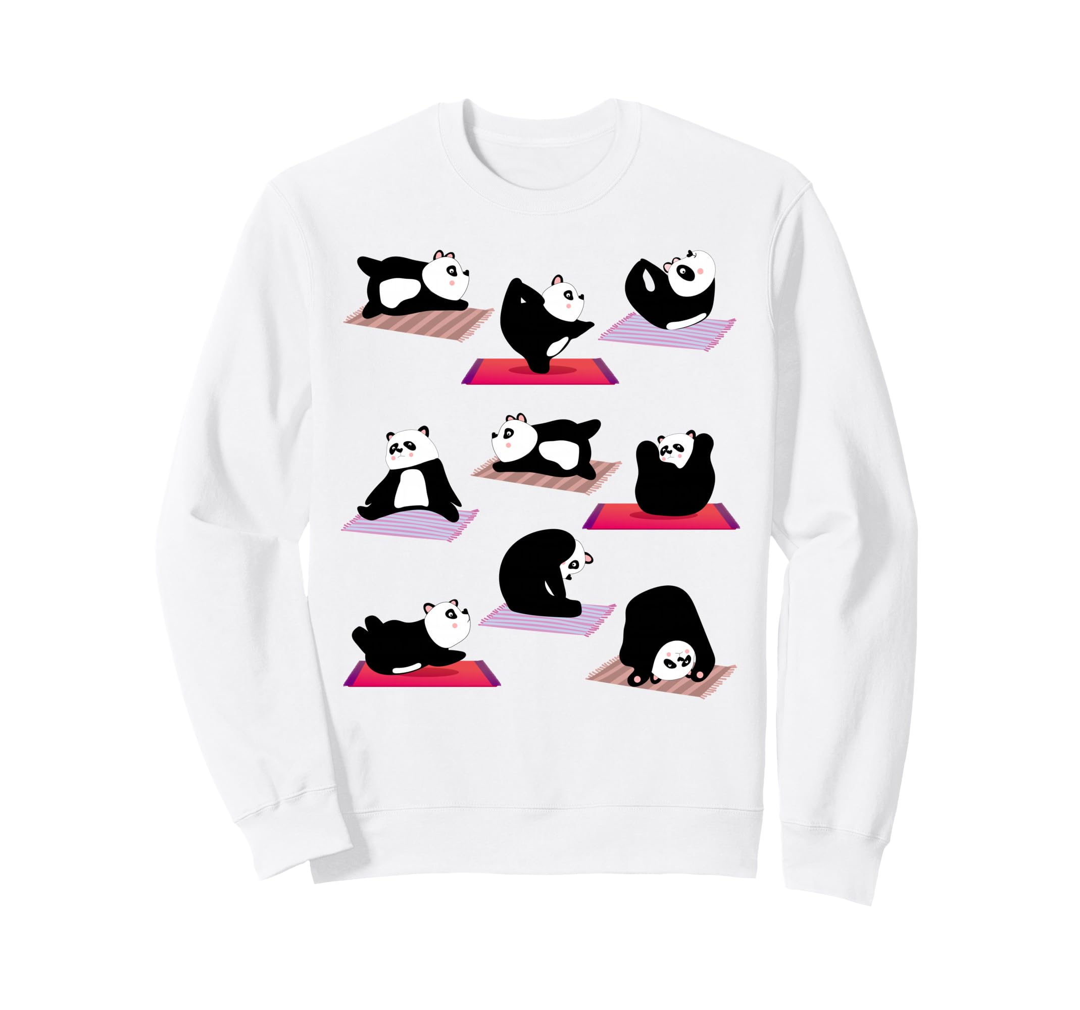 Funny Pandas Yoga Poses Meditation Sweatshirt - Novelty Apparel Unisex - T-Shirt, Sweatshirt, Hoodie