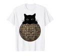 Aesthetic Disco Ball Camo Black Cat T-Shirt - Minimalist Print Unisex - T-Shirt, Sweatshirt, Hoodie
