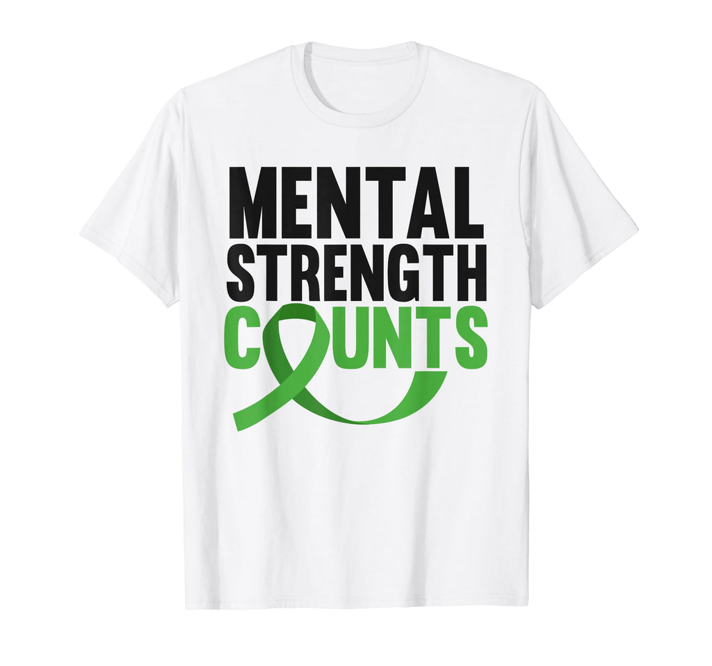 Mental Strength Counts Green Mental T-Shirt - Minimalist Print for Adults - T-Shirt, Sweatshirt, Hoodie
