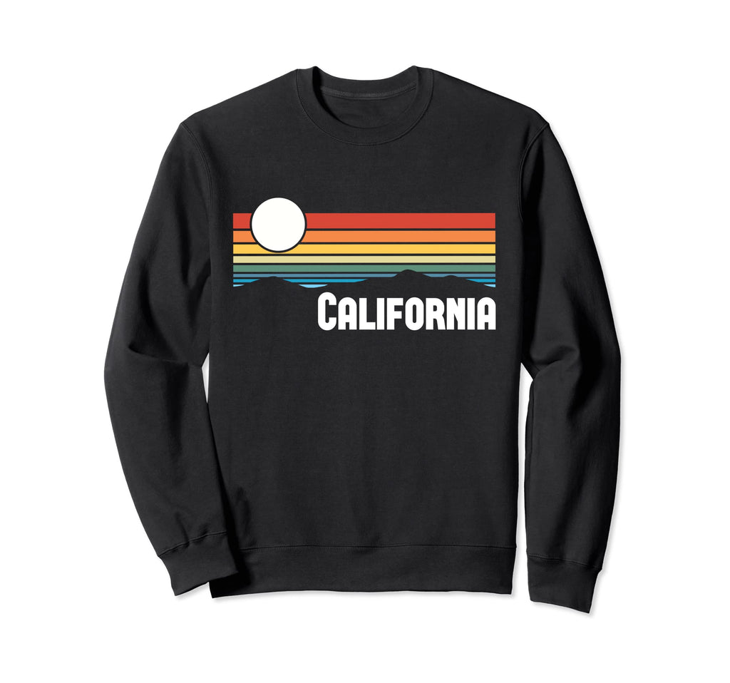 California Sunset 80S Summer State Usa Sweatshirt - Novelty Apparel Unisex - T-Shirt, Sweatshirt, Hoodie