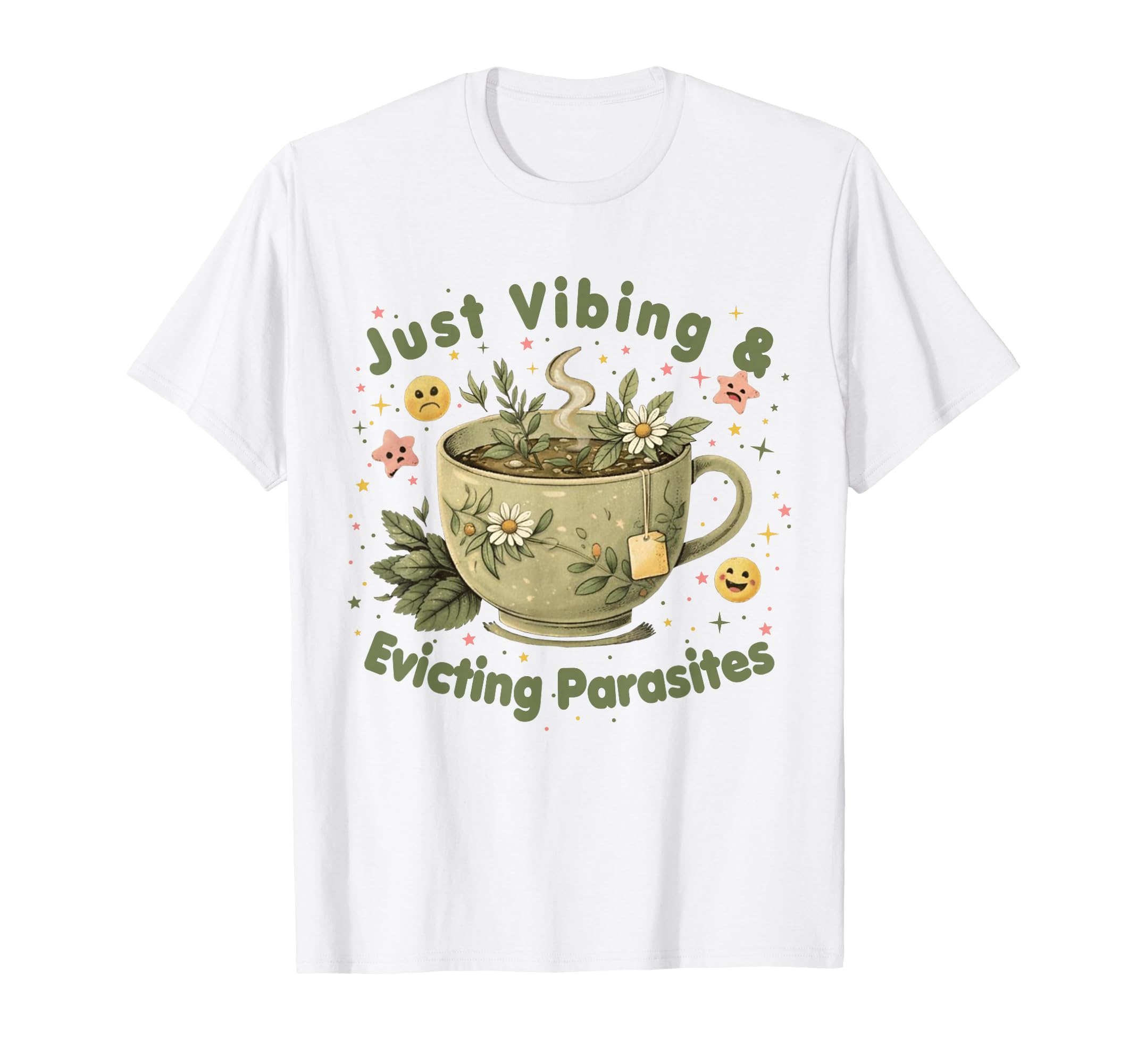 Funny Wellness Vibes Aesthetic Tea T-Shirt - Graphic Print for Adults - T-Shirt, Sweatshirt, Hoodie