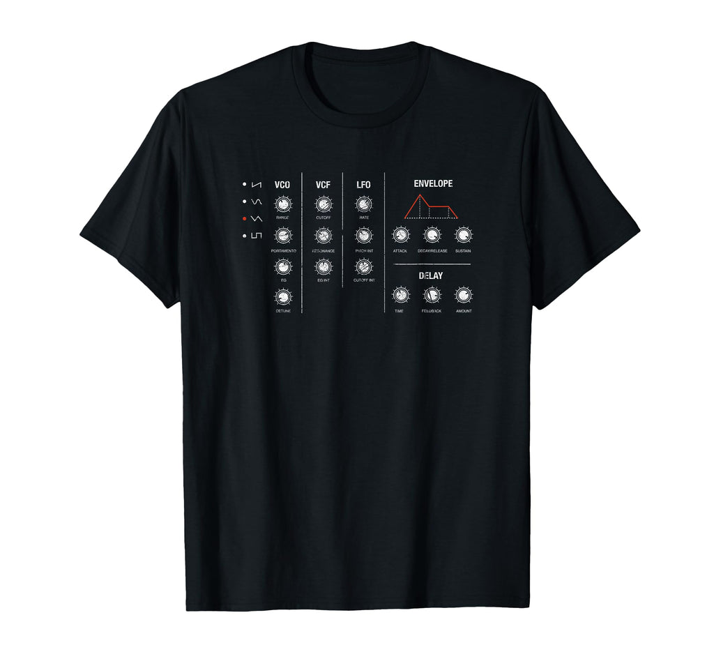 Synthesizer Potis Analog Acid Nerd 80S T-Shirt - Trendy Graphic for Adults - T-Shirt, Sweatshirt, Hoodie