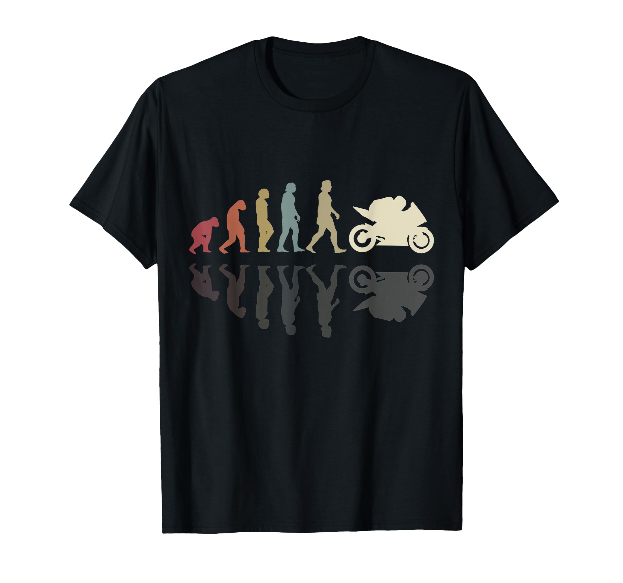 Motorcycle Evolution Shadow Biker T-Shirt - Custom Art Print for Adults - T-Shirt, Sweatshirt, Hoodie