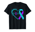Suicide Prevention Awareness Heart T-Shirt - Aesthetic Graphic for Adults - T-Shirt, Sweatshirt, Hoodie