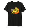Fuuny Frog Coffee 70S Tri Blend T-Shirt - Novelty Apparel Unisex - T-Shirt, Sweatshirt, Hoodie