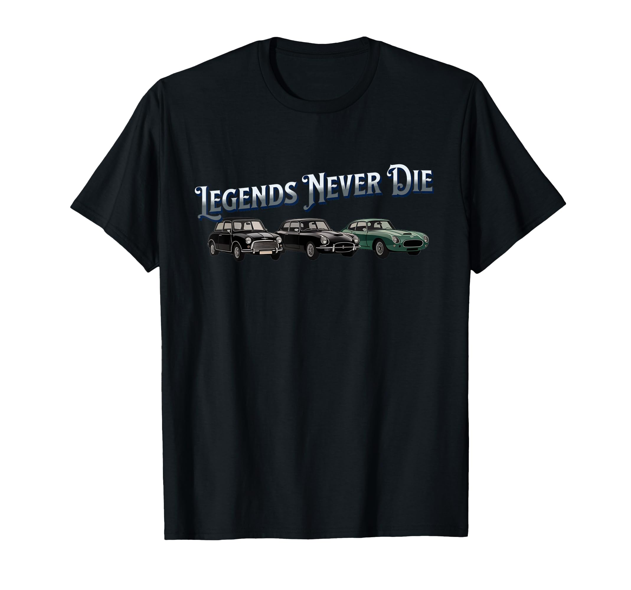 Legends Never Die Car Enthusiast T-Shirt - Custom Art Print for Adults - T-Shirt, Sweatshirt, Hoodie