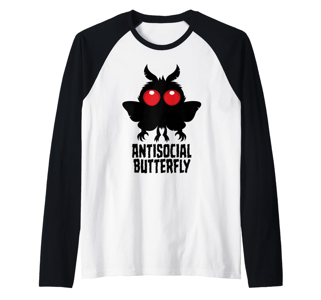 Antisocial Butterfly Mothman Cryptid Hoodie - Aesthetic Graphic for Adults - T-Shirt, Sweatshirt, Hoodie