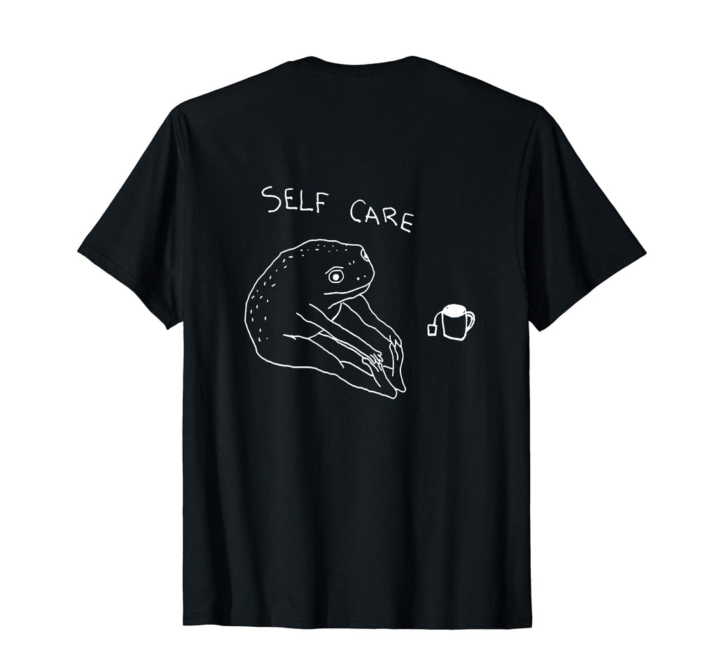 Self Care Frog Drinking Tea T-Shirt - Trendy Graphic Unisex - T-Shirt, Sweatshirt, Hoodie