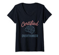 Womens Certified Overthinker Brain Image V T-Shirt - Unique Graphic Unisex - T-Shirt, Sweatshirt, Hoodie