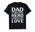 Dad First Hero Love Typography T-Shirt - Trendy Graphic Men Women - T-Shirt, Sweatshirt, Hoodie
