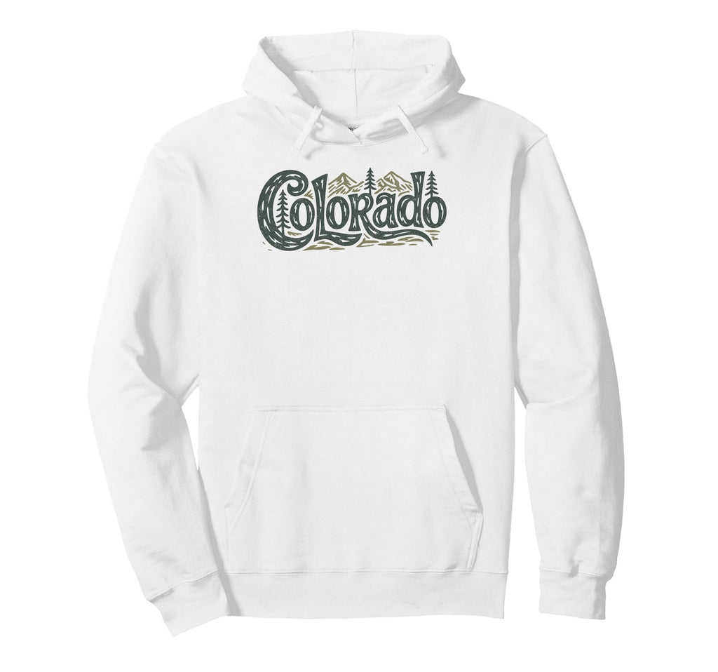 Colorado Mountains Nature Hiking Hoodie - Trendy Graphic Unisex - T-Shirt, Sweatshirt, Hoodie