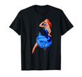 1940 Pin Up Blue Dress Americana Heels T-Shirt - Unique Graphic Men Women - T-Shirt, Sweatshirt, Hoodie