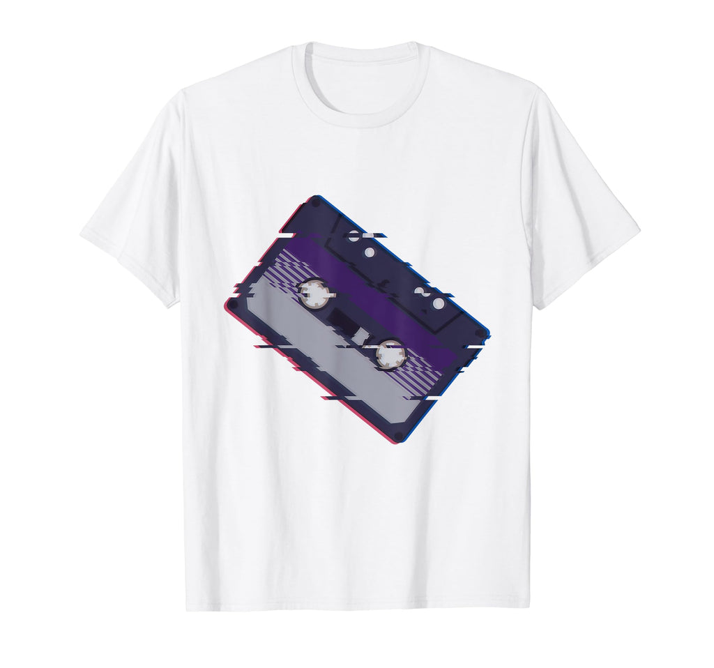80S Cassette Glitch Art Vaporwave Aesthetic T-Shirt - Graphic Print Unisex - T-Shirt, Sweatshirt, Hoodie