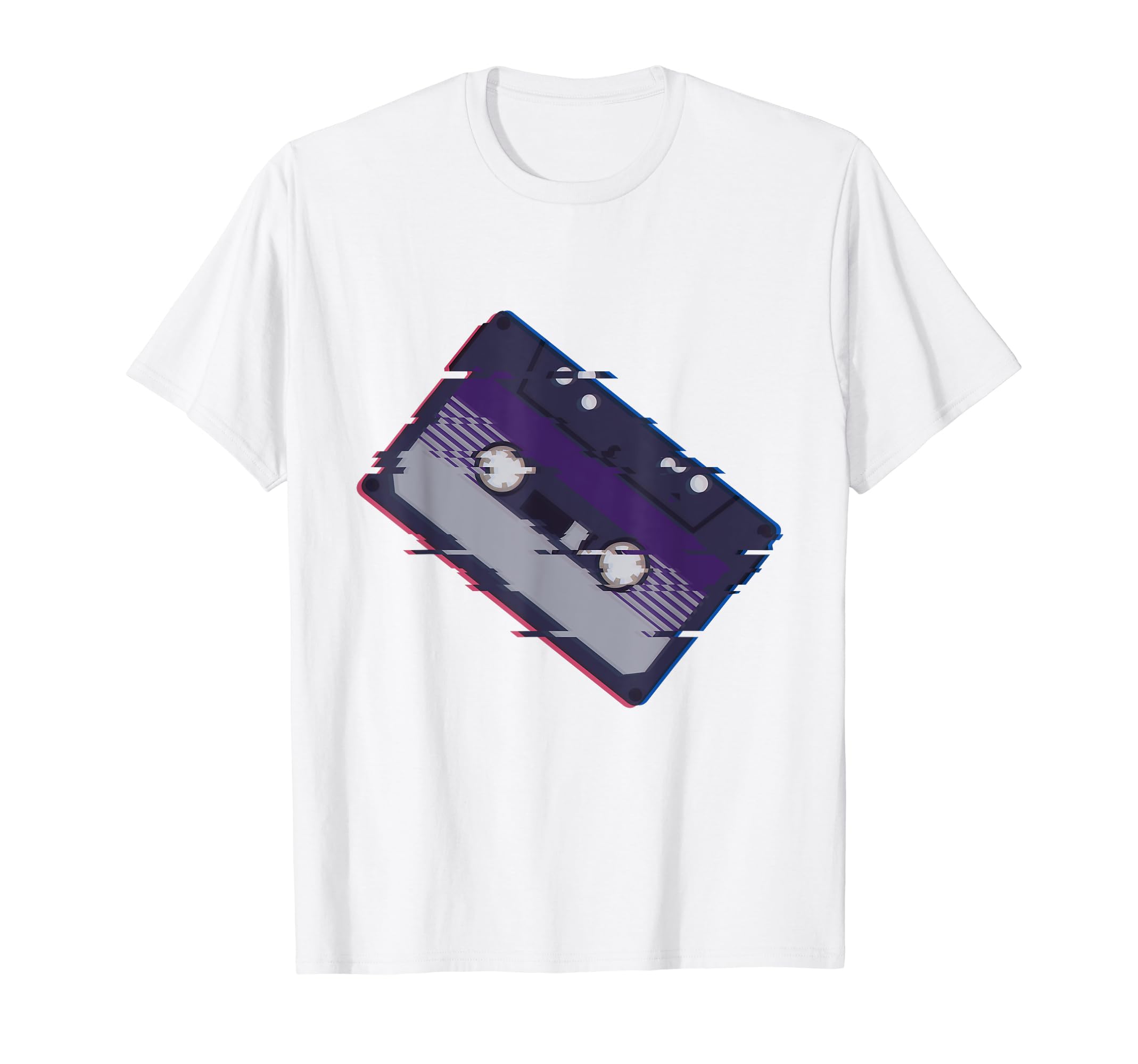80S Cassette Glitch Art Vaporwave Aesthetic T-Shirt - Graphic Print Unisex - T-Shirt, Sweatshirt, Hoodie
