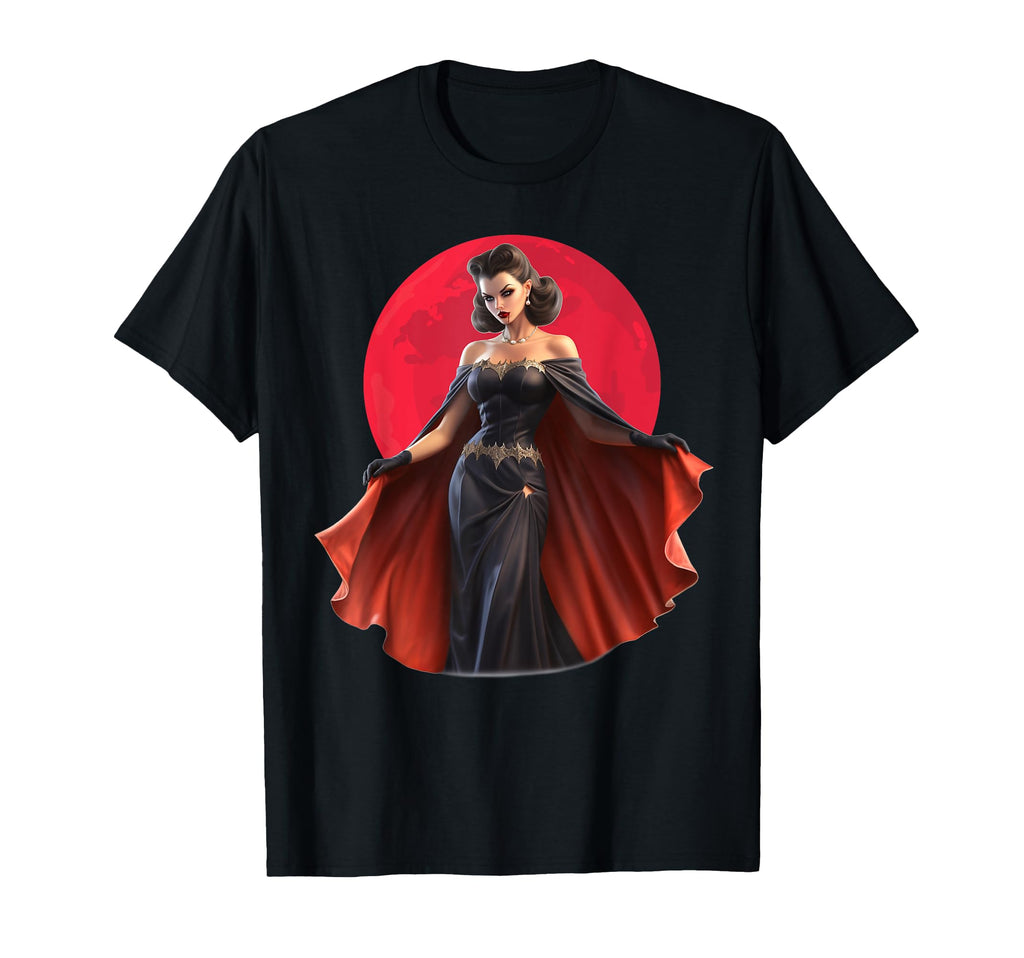 Pinup Vampire Halloween Sweatshirt - Novelty Apparel Men Women - T-Shirt, Sweatshirt, Hoodie