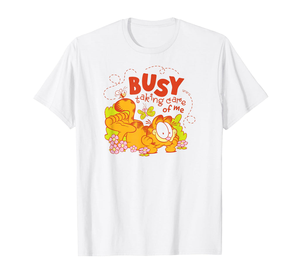 Garfield Busy Taking Care Me Self T-Shirt - Streetwear Style for Adults - T-Shirt, Sweatshirt, Hoodie