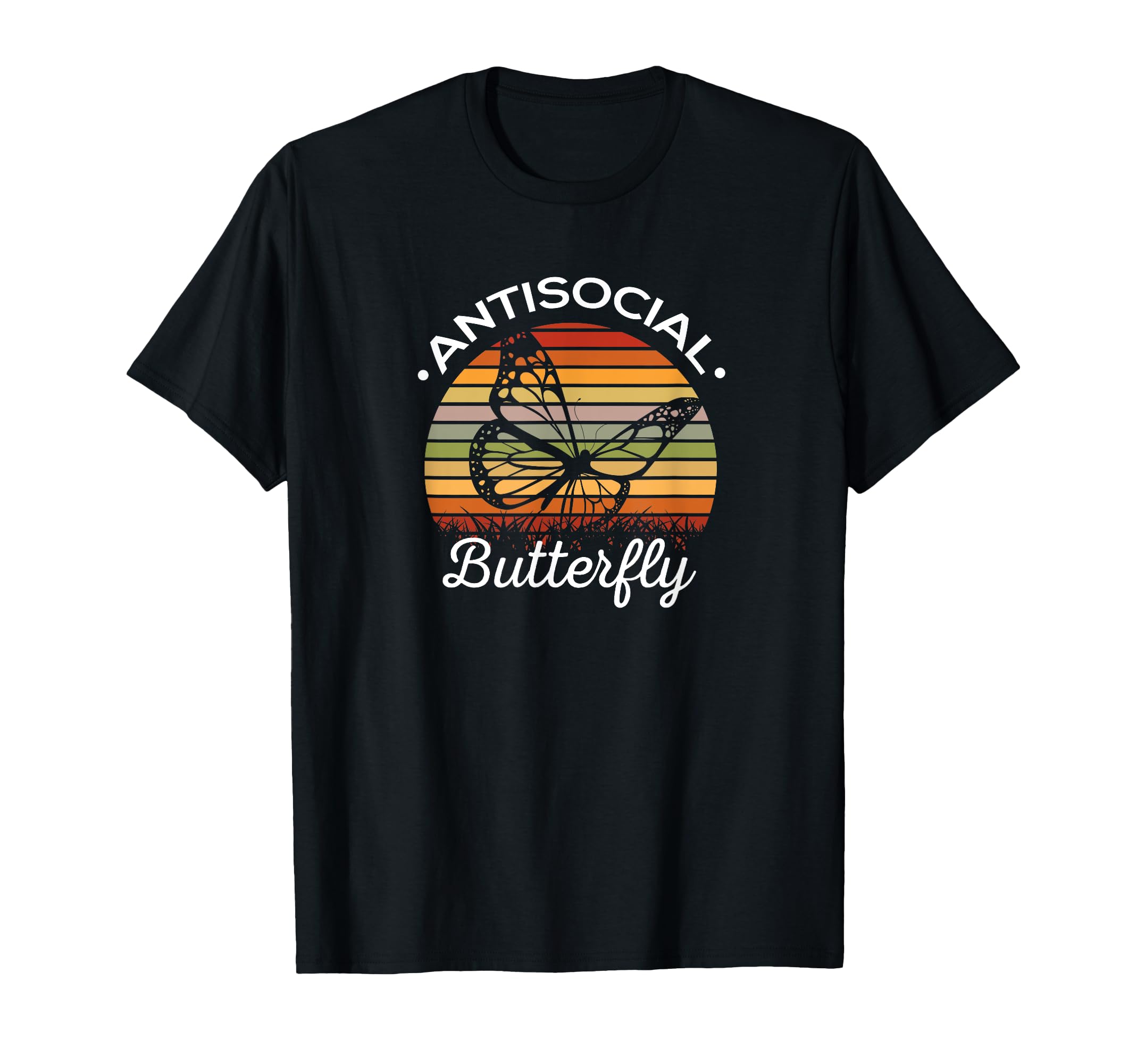 Antisocial Butterfly Hilarious Text T-Shirt - Trendy Graphic Men Women - T-Shirt, Sweatshirt, Hoodie