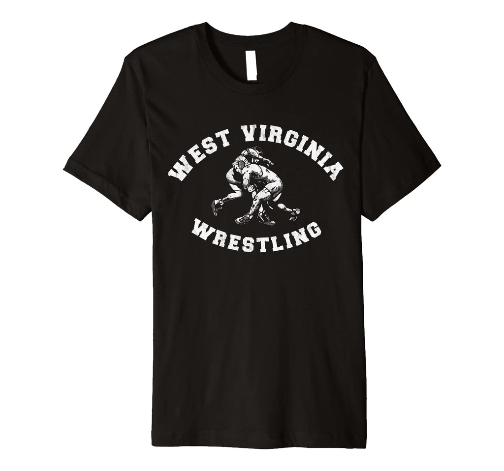 West Virginia Wrestling Distressed T-Shirt - Custom Art Print for Adults - T-Shirt, Sweatshirt, Hoodie