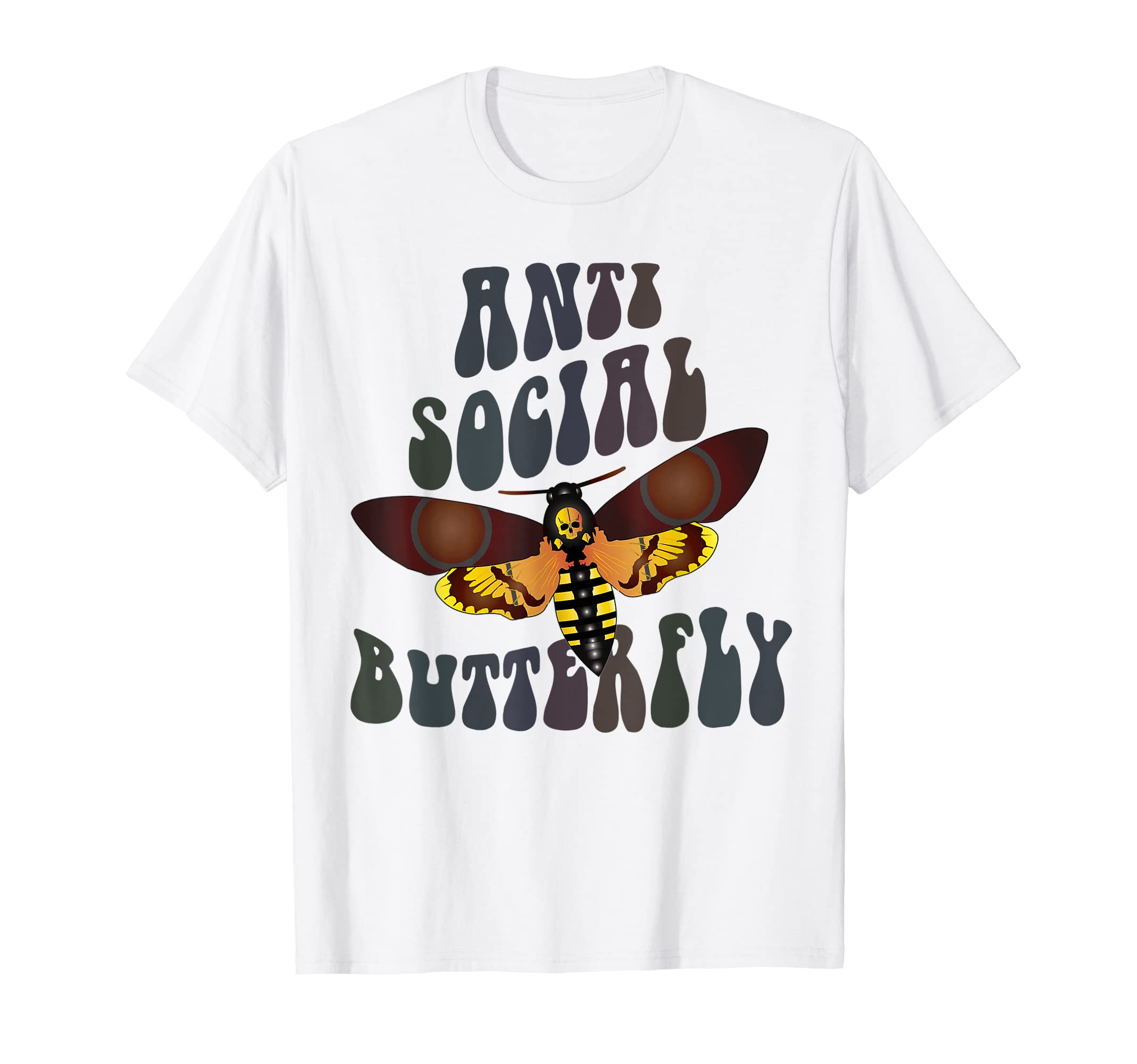 Funny Anti Social Butterfly Club Shy T-Shirt - Minimalist Print Unisex - T-Shirt, Sweatshirt, Hoodie