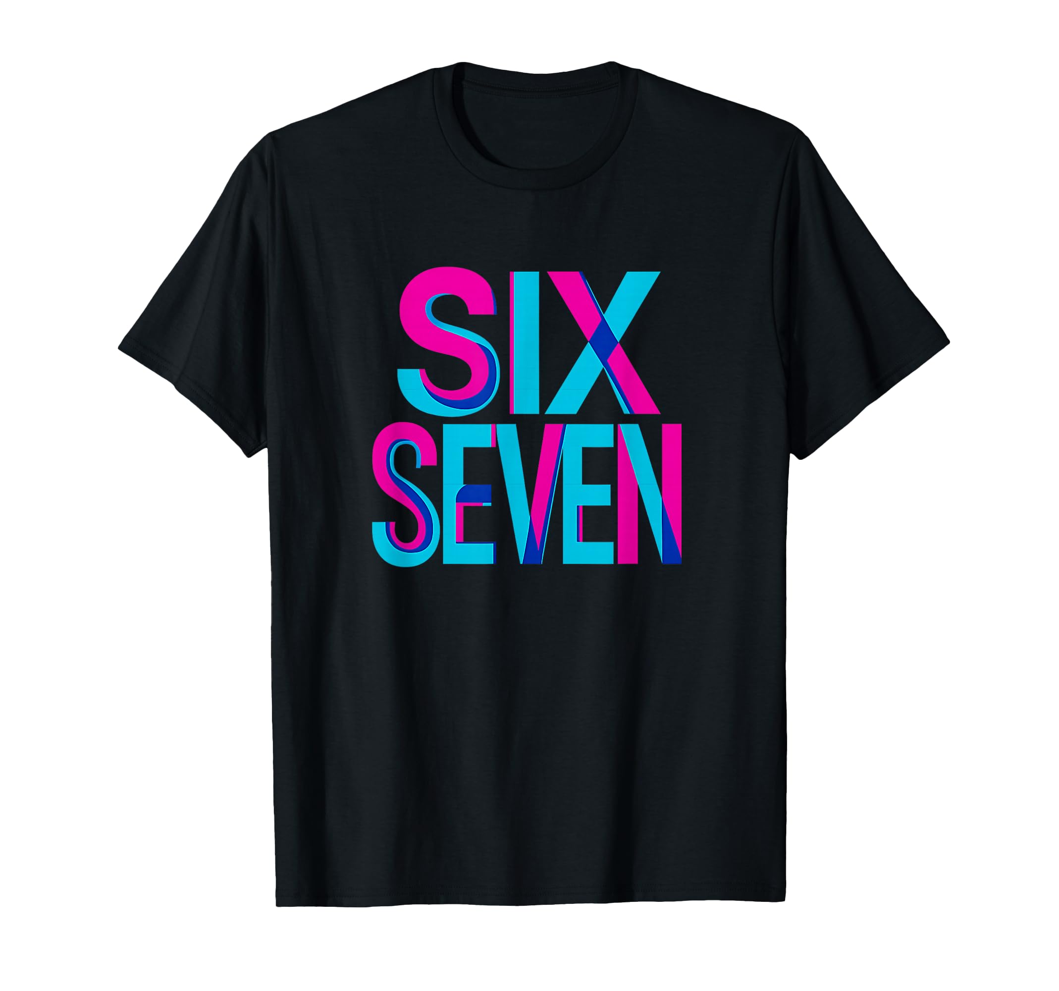 Six Seven Vaporwave Typography T-Shirt - Unique Graphic for Adults - T-Shirt, Sweatshirt, Hoodie