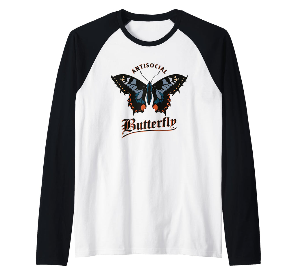 Anti Social Butterfly Sarcastic Introvert Hoodie - Unique Graphic Unisex - T-Shirt, Sweatshirt, Hoodie