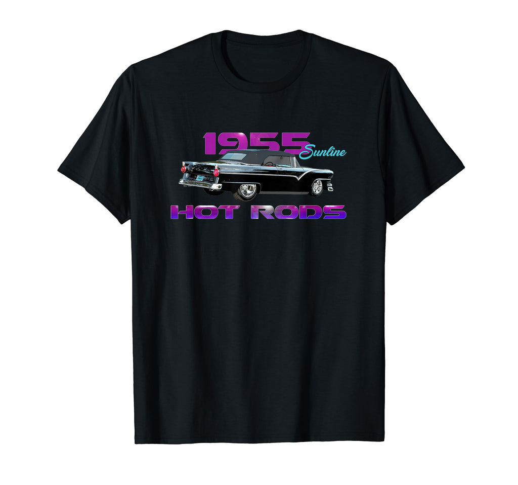 1955 Sunline Hot Rod Black T-Shirt - Novelty Apparel for Adults - T-Shirt, Sweatshirt, Hoodie