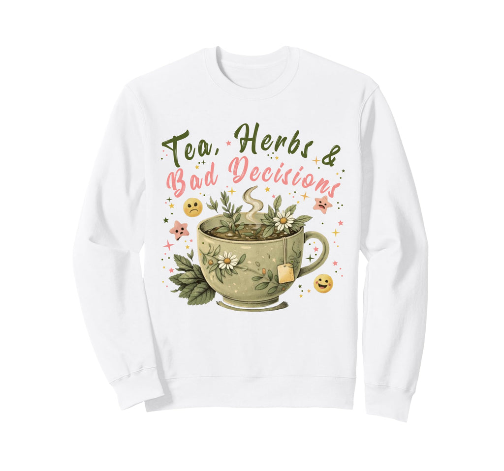 Funny Wellness Vibes Aesthetic Tea Sweatshirt - Trendy Graphic Unisex - T-Shirt, Sweatshirt, Hoodie