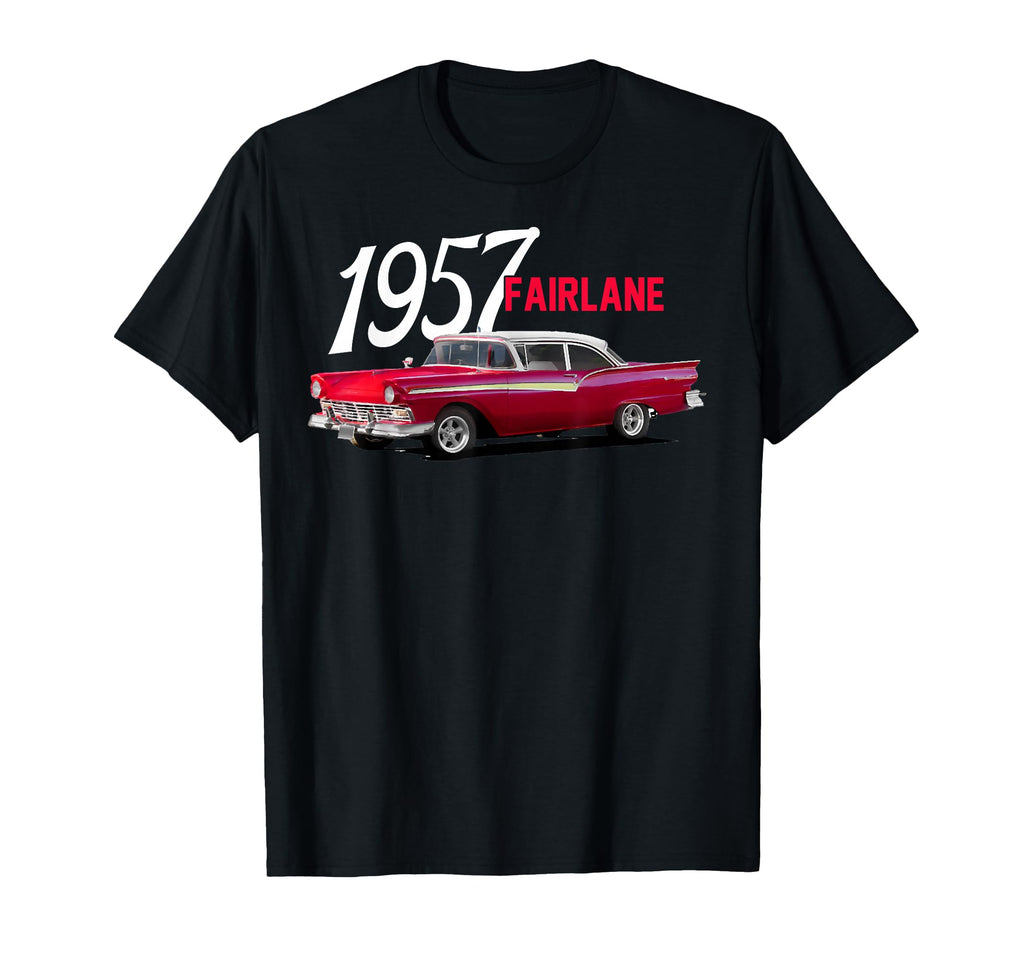 1957 57 Fairlane 500 Car Art T-Shirt - Graphic Print Unisex - T-Shirt, Sweatshirt, Hoodie