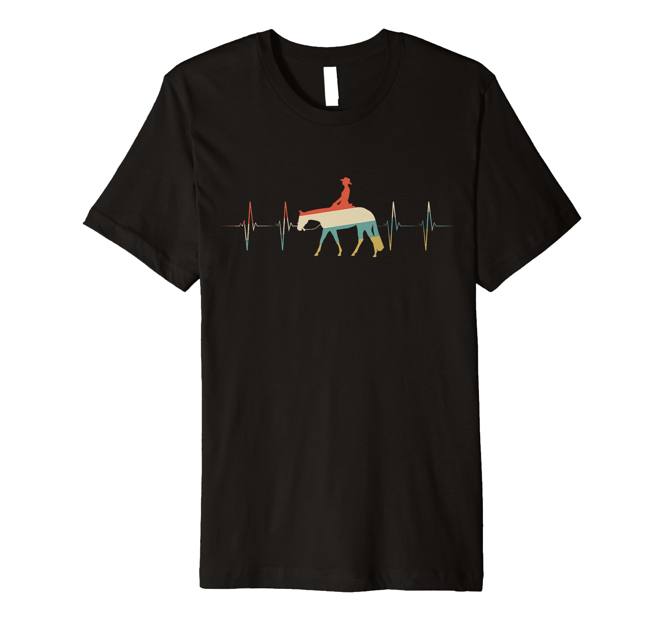 Western Pleasure Heartbeat Ecg T-Shirt - Casual Everyday Wear for Adults - T-Shirt, Sweatshirt, Hoodie