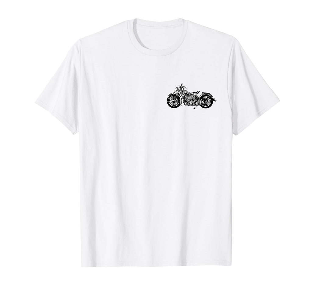 American Motorcycle Distressed T-Shirt - Fun Novelty Design for Adults - T-Shirt, Sweatshirt, Hoodie