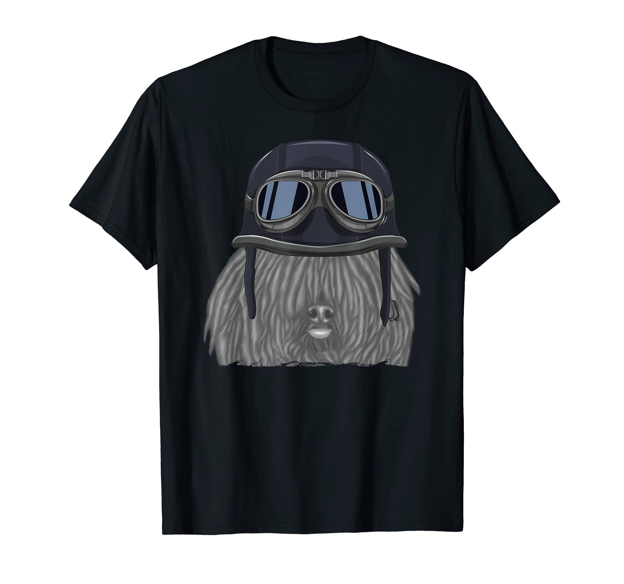 Pulik Wearing Motorcycle Helmet T-Shirt - Aesthetic Graphic for Adults - T-Shirt, Sweatshirt, Hoodie
