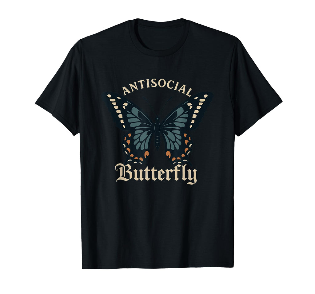 Antisocial Butterfly Fairycore T-Shirt - Fun Novelty Design for Adults - T-Shirt, Sweatshirt, Hoodie