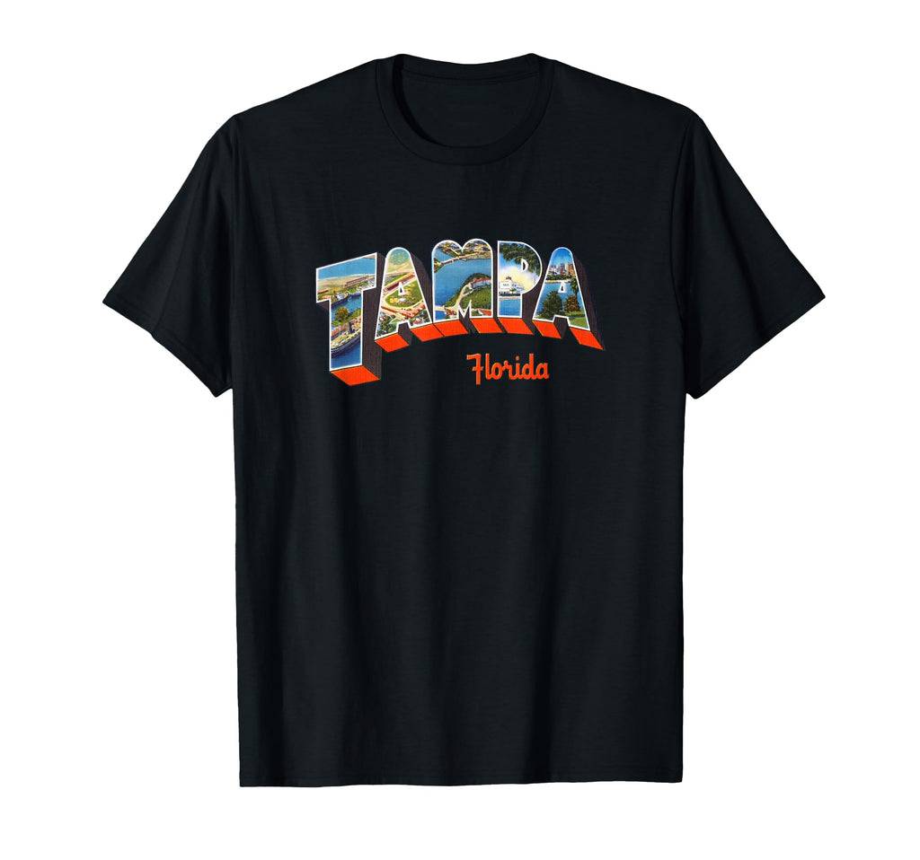Tampa Florida Fl And T-Shirt - Custom Art Print for Adults - T-Shirt, Sweatshirt, Hoodie