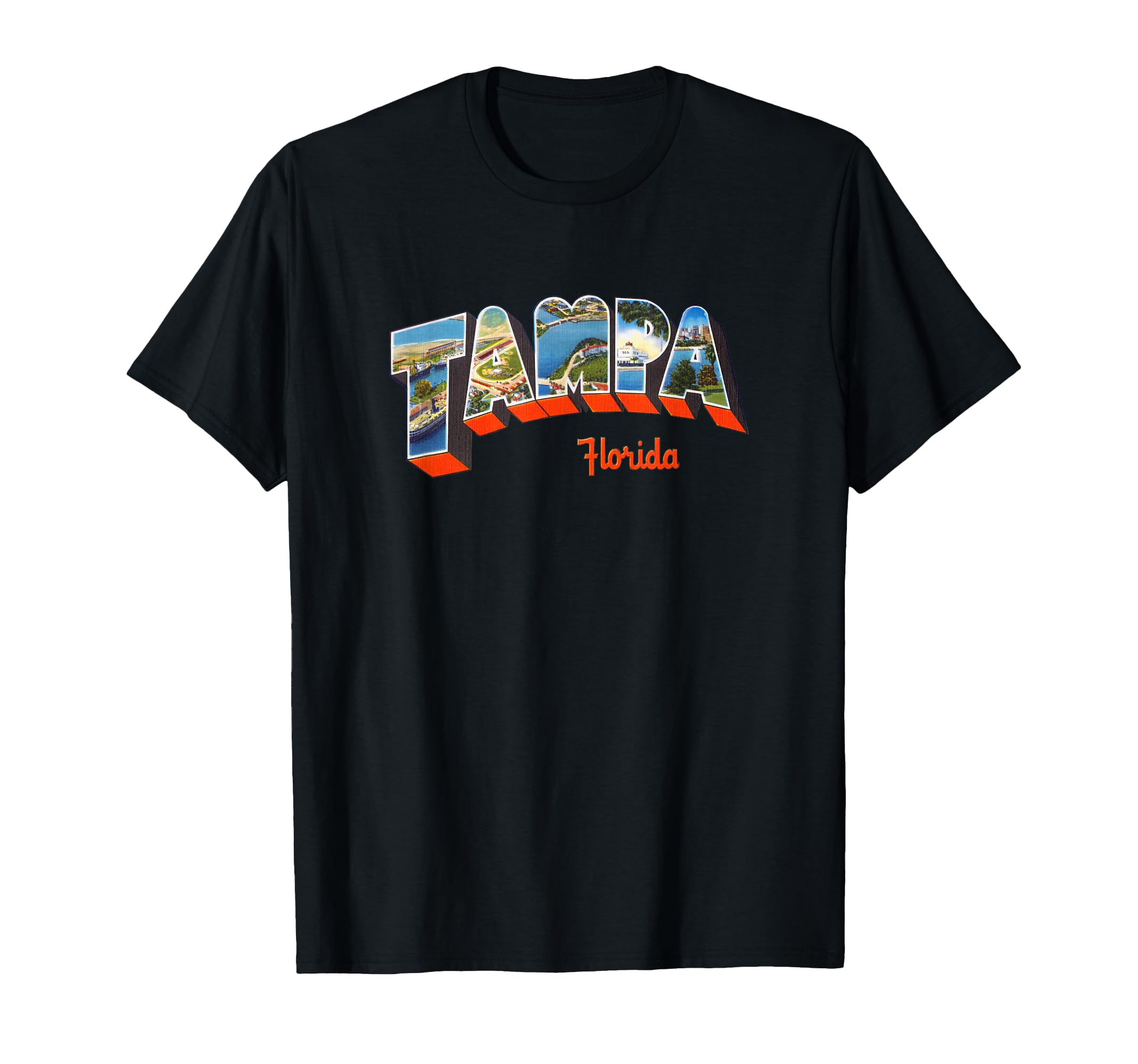 Tampa Florida Fl And T-Shirt - Custom Art Print for Adults - T-Shirt, Sweatshirt, Hoodie