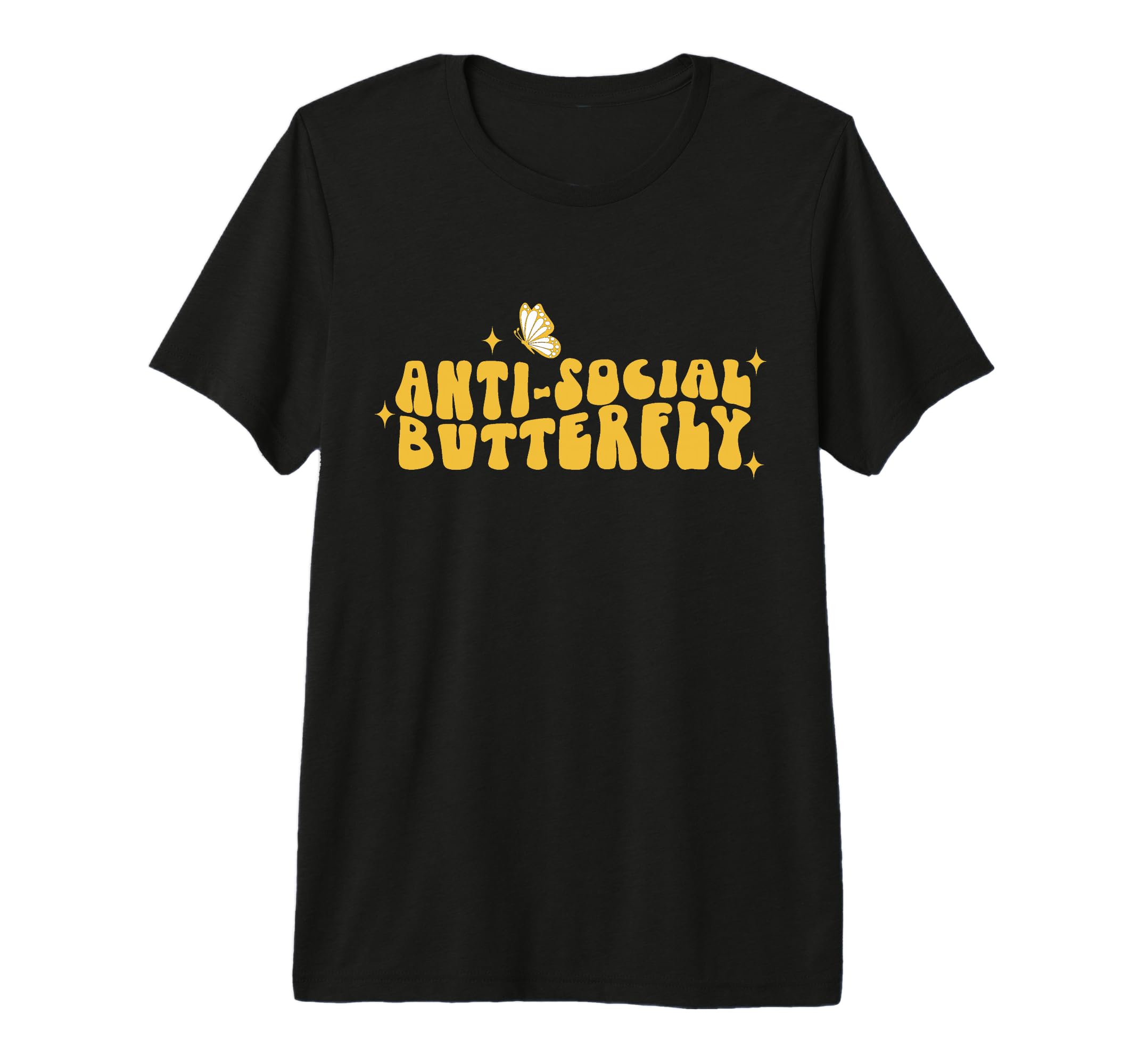 Anti Social Funny Butterfly Tri Blend T-Shirt - Trendy Graphic for Adults - T-Shirt, Sweatshirt, Hoodie